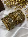 Golden Aura Floral Kundan Set - Gold and Ivory | Padikkai