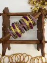 Shree Valli Kundan Bridal Set – Purple, Parrot Green and Gold | Padikkai