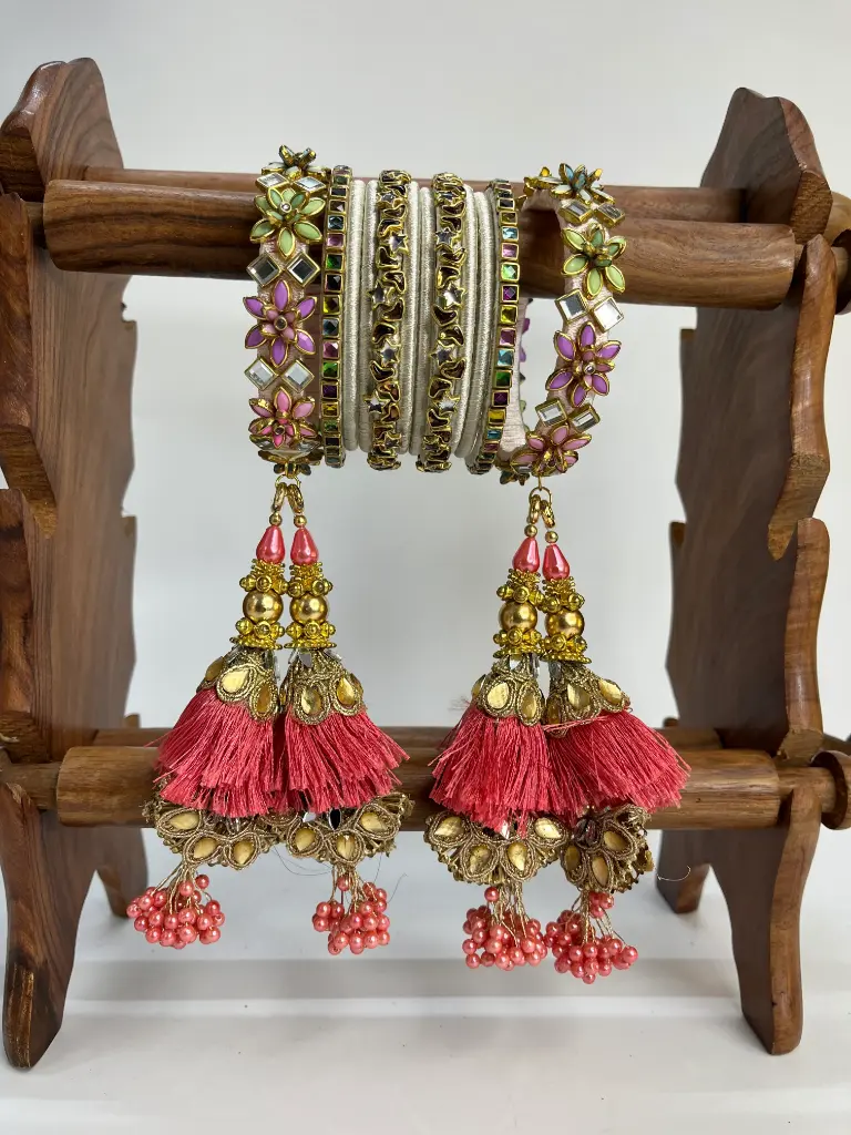 OLD - Ivory White Kundan Bangles for Bride |  Pastel Mela | Padikkai (2.2)