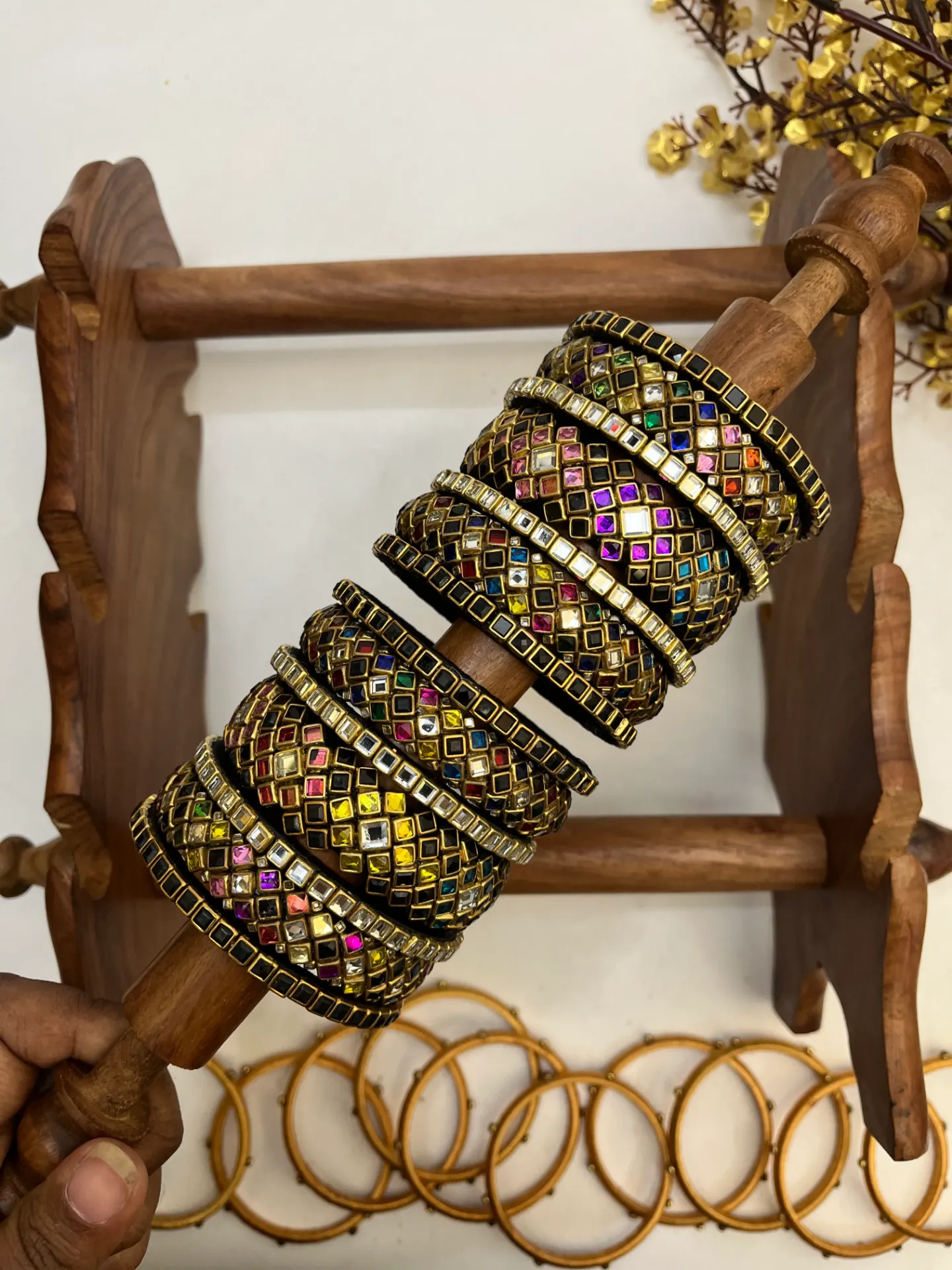 Varnam Carnival Checks Kada Set | Multicolour | Padikkai (2.2)