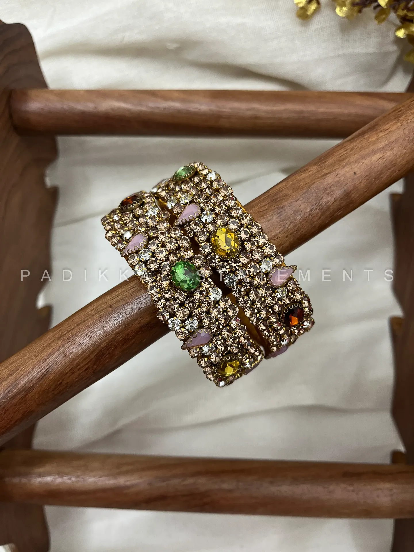 Chandni Shimmer Wrap Kada Set – Multicolour | Padikkai